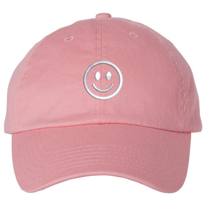 SMILEY FACE Adjustable Dad Cap Unstructured Face Trendy Unisex Preppy Hat