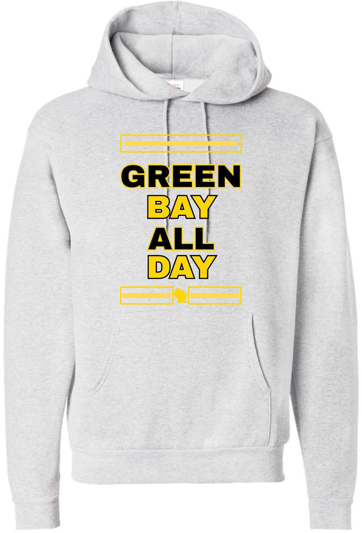 Green Bay All Day Hooded Sweatshirt | Wisconsin Football Fan Hoodie Comfortable Game Day Pullover
