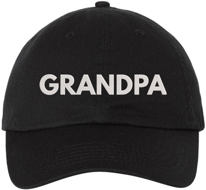 Grandpa Embroidered Dad Hat | Adjustable Cotton Birthday Christmas Gift for Grandfathers Baseball Cap