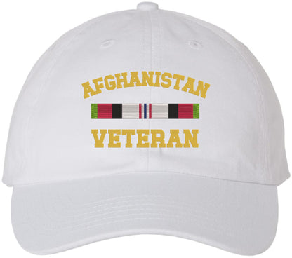 Afghanistan Veteran Embroidered Baseball Cap | USA Military Army Service Adjustable Tactical Dad Hat