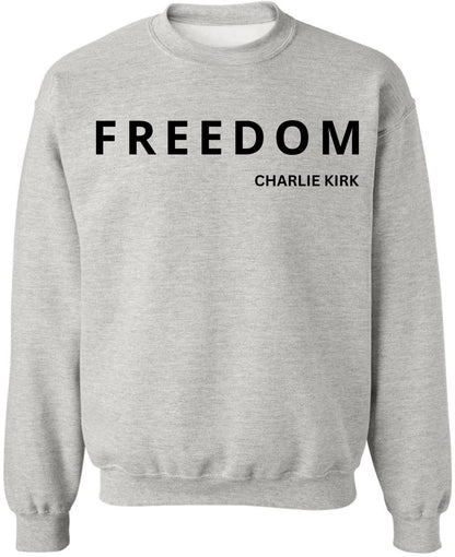 Freedom Crewneck Sweatshirt | Charlie Kirk Inspired Last Moment Patriotic Sweatshirt Pullover for Men & Women