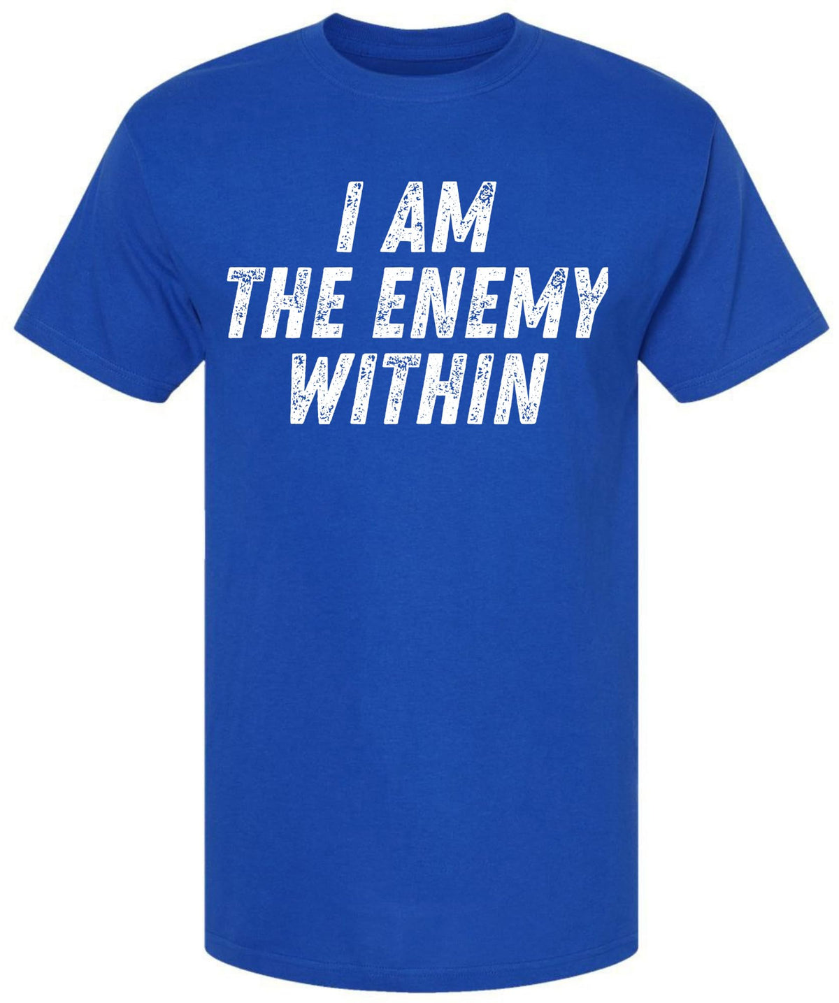 I Am The Enemy Within Printed T-Shirt Psychological Dark Aesthetic Mindset 100% Cotton Crewneck Tee