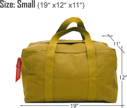 Tactical Parachute Cargo Bag Heavy Duty Canvas Carry Duffle Simple Solid Spacious Gear Bag