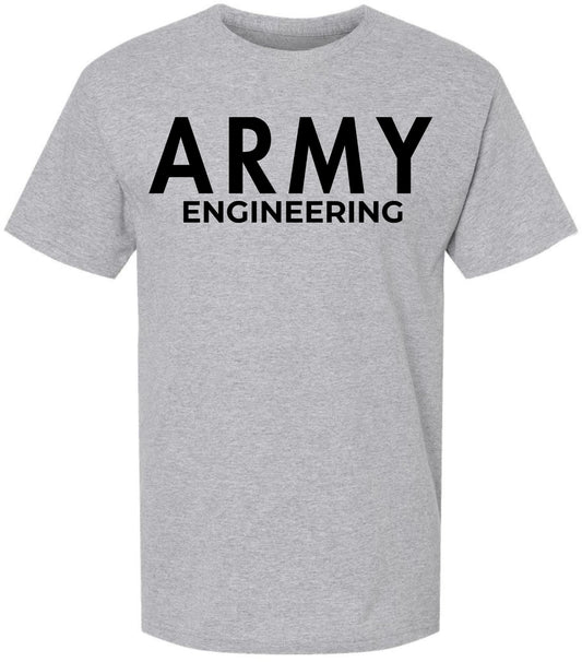 Army Engineering T-Shirt | US Engineer Corps Graphic Short Sleeve Tee | Army Corps of Engineers Crewneck Shirt