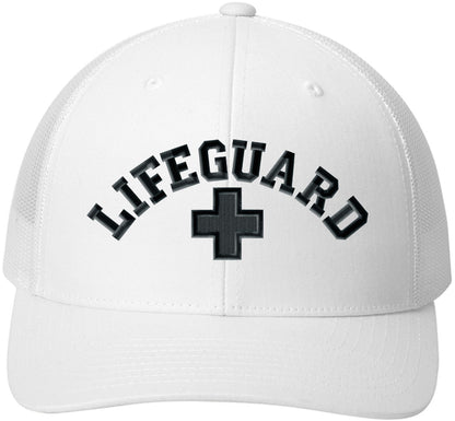 Lifeguard Embroidered Trucker Hat | Mesh Back Snapback Adjustable Professional Safety Baseball Cap