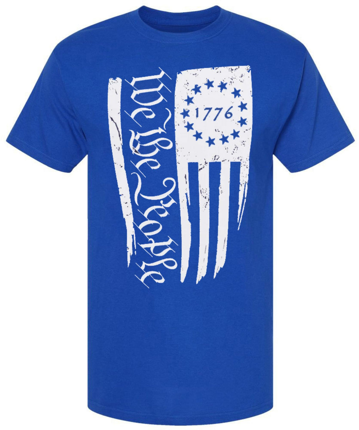 We The People 1776 USA Flag Printed T-Shirt | American Patriot Short Sleeve Tee Shirt for Men & Women