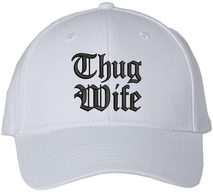Thug Wife Embroidered Baseball Cap | Funny Thugs Gangsta Style Streetwear Adjustable Cap for Wives & Women