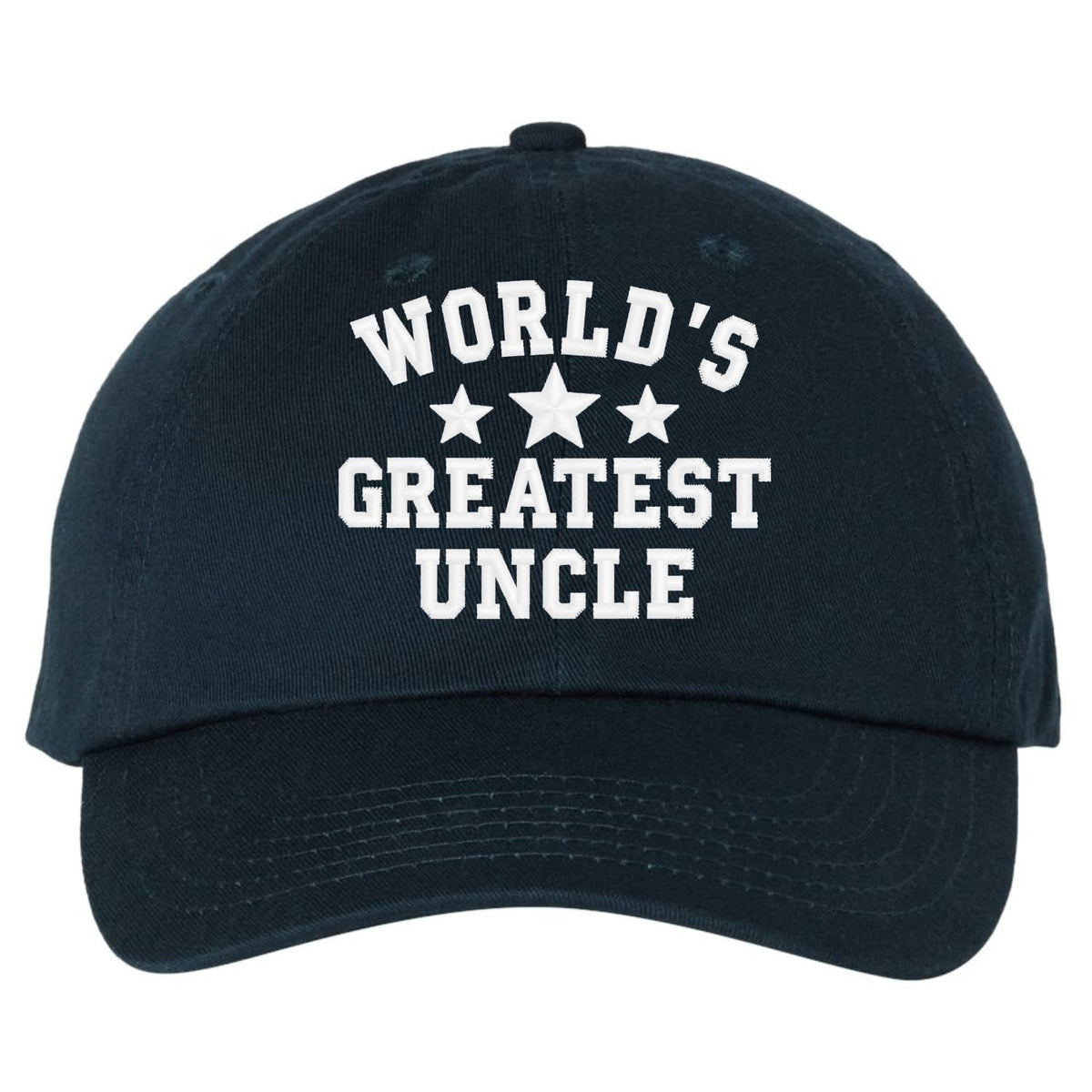 World's Greatest Uncle Low Profile Hat - Soft Cotton Embroidered Baseball Uncle Cap