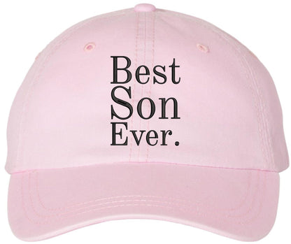 Best Son Ever Embroidered Hat | Adjustable Baseball Cap Gift for Son | Casual Washed Cotton Everyday Headwear