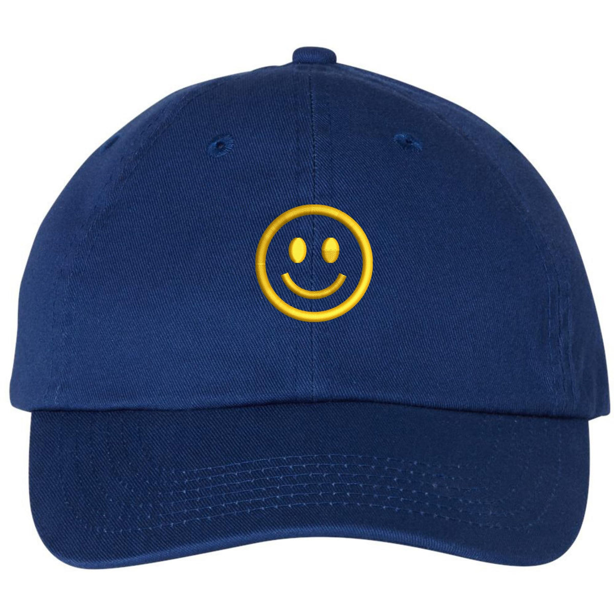SMILEY FACE Adjustable Dad Cap Unstructured Face Trendy Unisex Preppy Hat