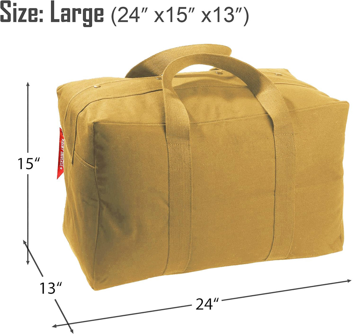 Tactical Parachute Cargo Bag Heavy Duty Canvas Carry Duffle Simple Solid Spacious Gear Bag