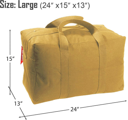 Tactical Parachute Cargo Bag Heavy Duty Canvas Carry Duffle Simple Solid Spacious Gear Bag