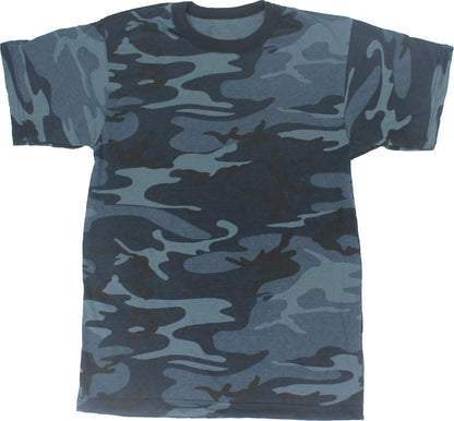 Tactical Camouflage T-Shirt Army Fashion Color Camo Military Crewneck Short Sleeve Top Tee Shirt