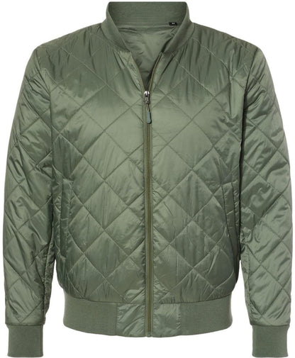 Diamond Quilted Packable Men's Bomber Jacket | Polyester with Nylon Lining Warm Comfortable Jacket