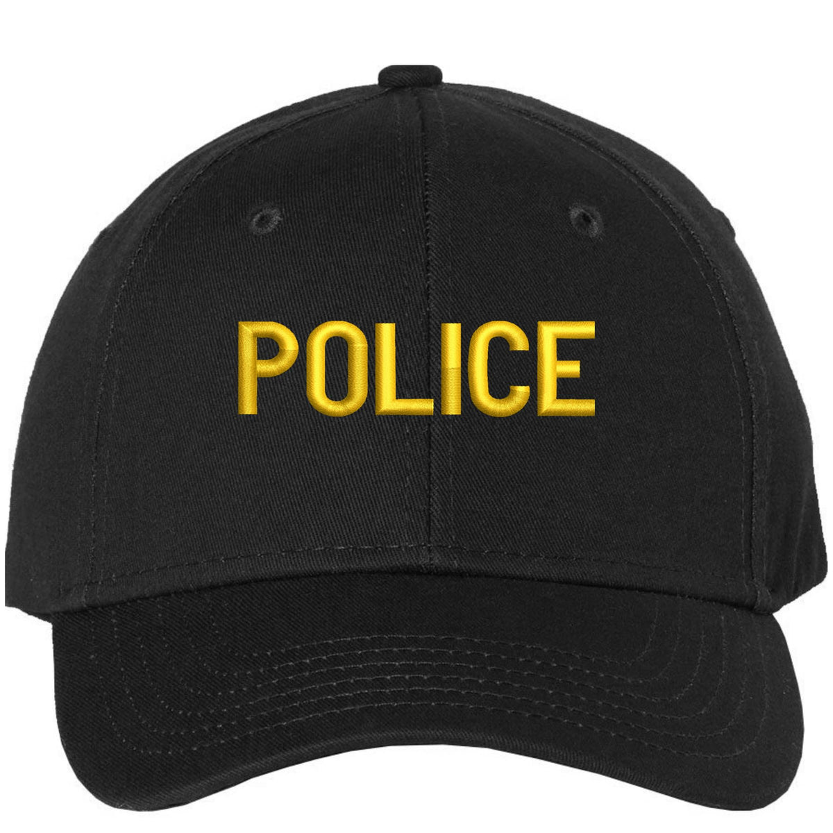 POLICE Embroidered Baseball Hat Structured Adjustable Uniform Cap for Guard, Officer, Policeman