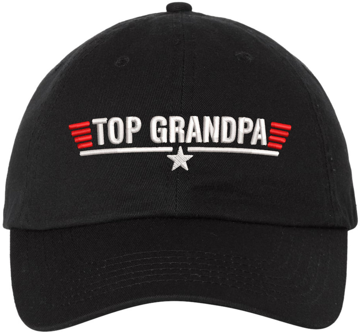 Top Grandpa Embroidered Dad Hat | Funny Graphic 100% Cotton Father's Day Birthday Gift Unisex Baseball Cap