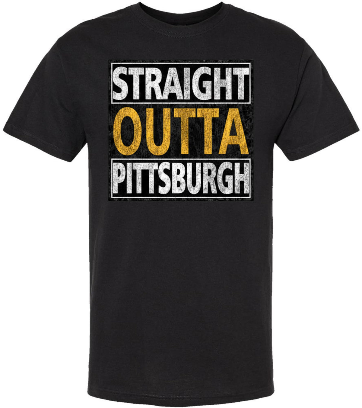 Straight Outta City Printed T Shirt Hometown Pride Urban Streetwear Football Fan Tee 100% Cotton