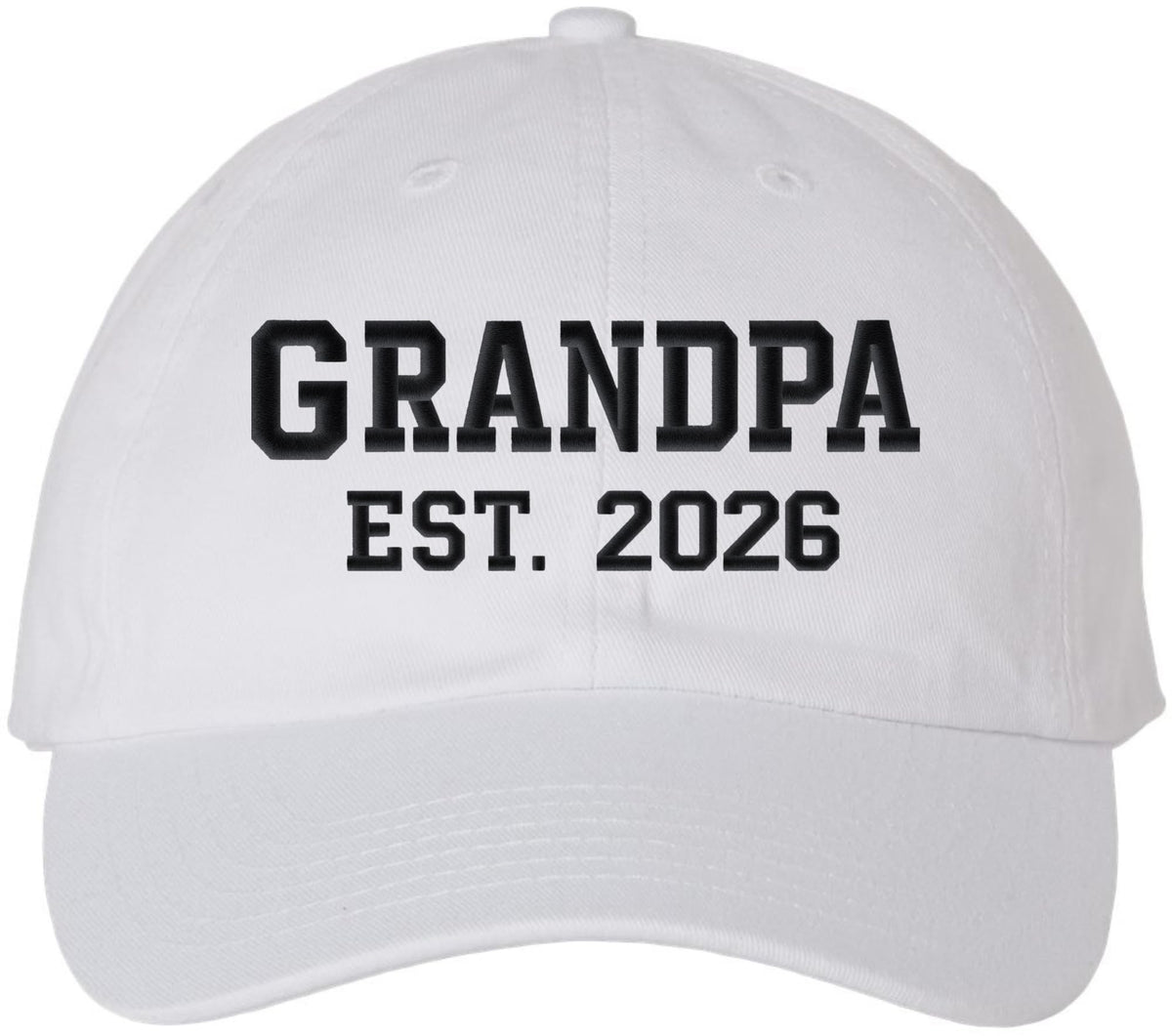 GRANDPA EST. 2026 New Grandpa Hat Fun Gift Embroidered Dad Hat Cotton Cap
