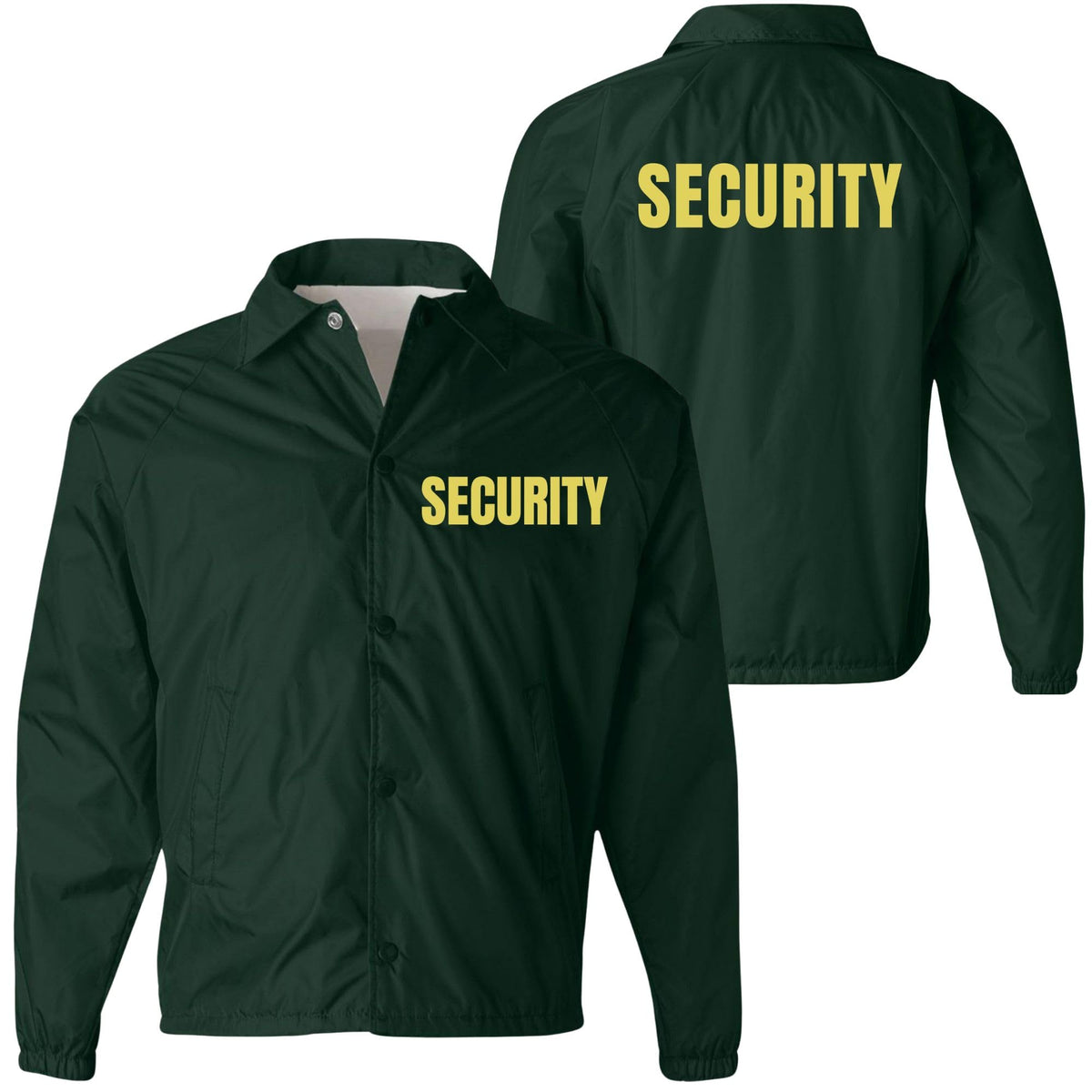 Security Jacket Double Sided Lightweight Coaches Guard Bouncer Windbreaker Coat