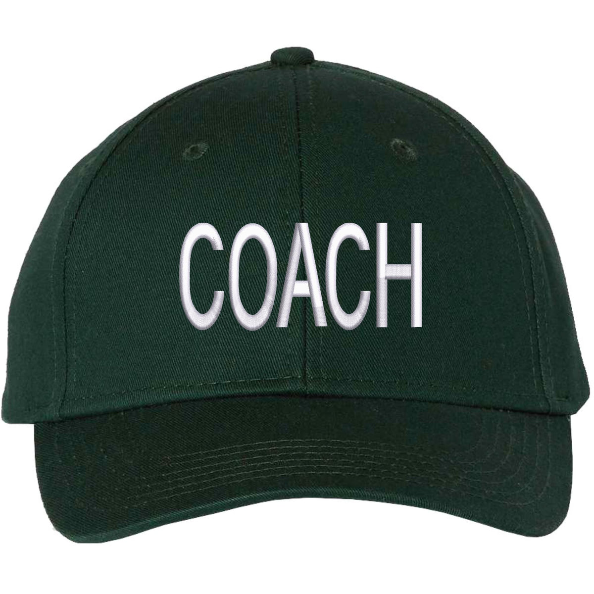COACH Baseball Hat Embroidered Uniform Sports Cap for Head & Assistant, Adjustable for Men & Women Coaches