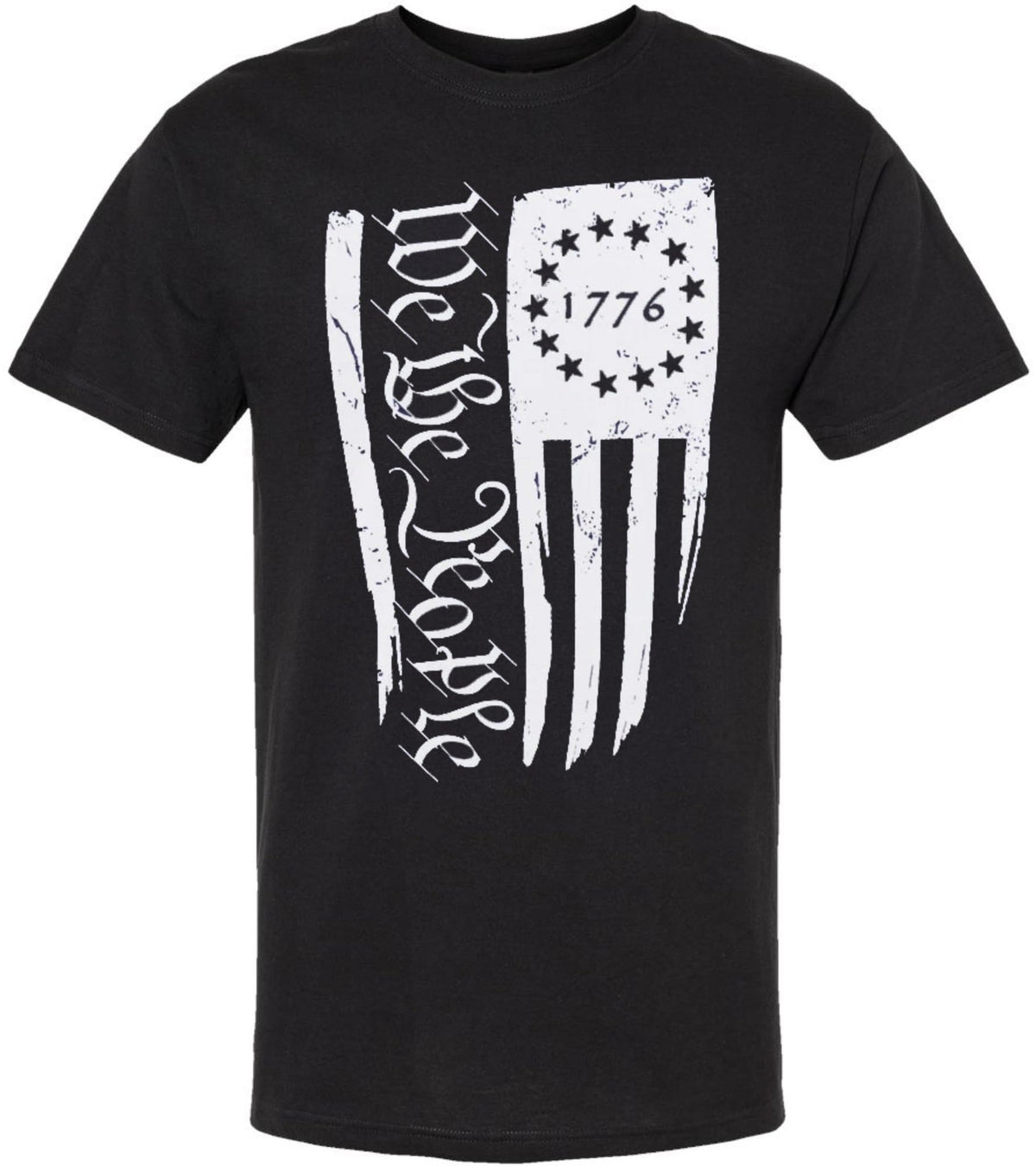 We The People 1776 USA Flag Printed T-Shirt | American Patriot Short Sleeve Tee Shirt for Men & Women