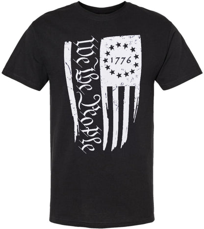We The People 1776 USA Flag Printed T-Shirt | American Patriot Short Sleeve Tee Shirt for Men & Women