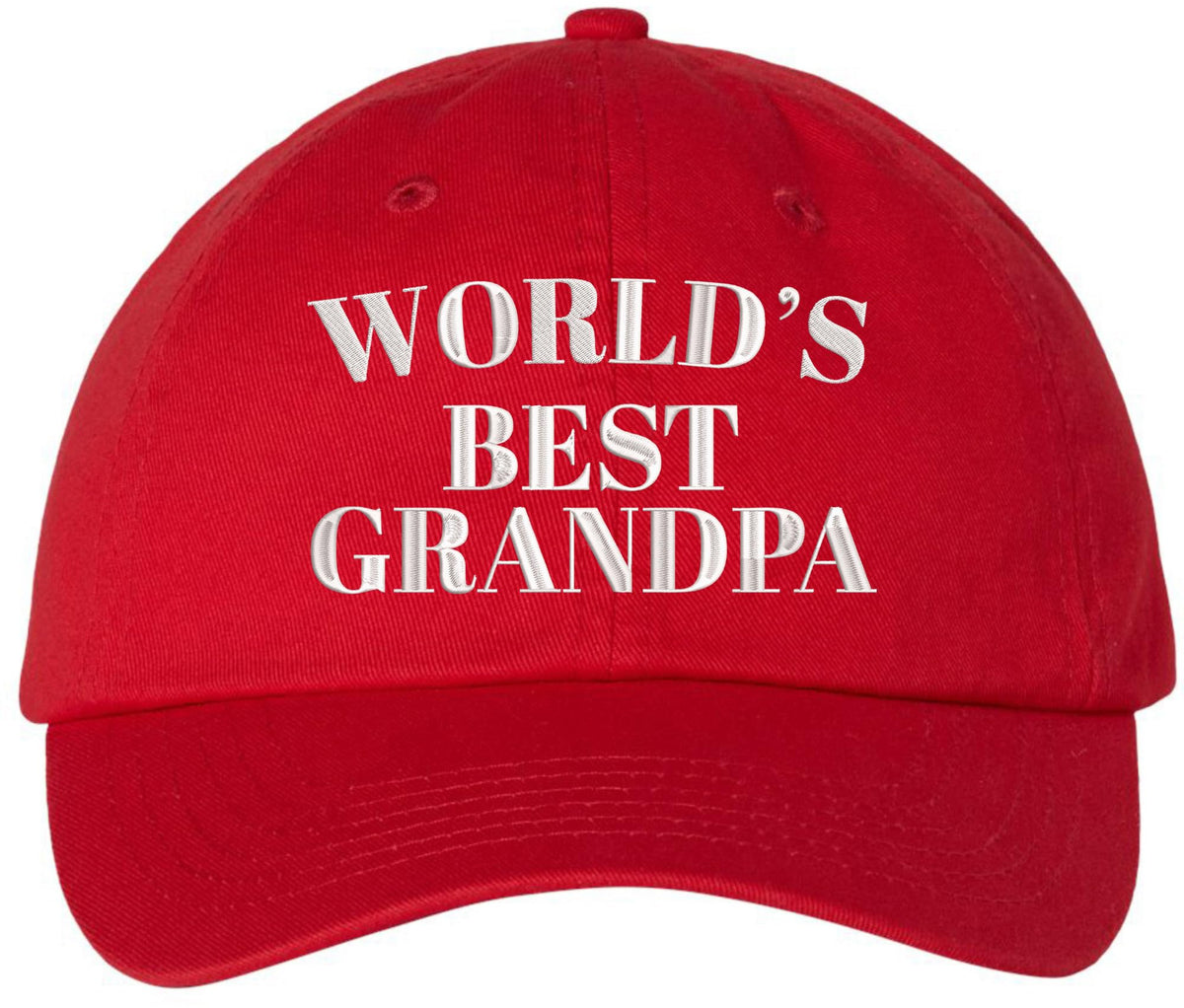 World’s Best Grandpa Embroidered Dad Hat Grandpa Gift Father’s Day Classic Baseball Style Cap