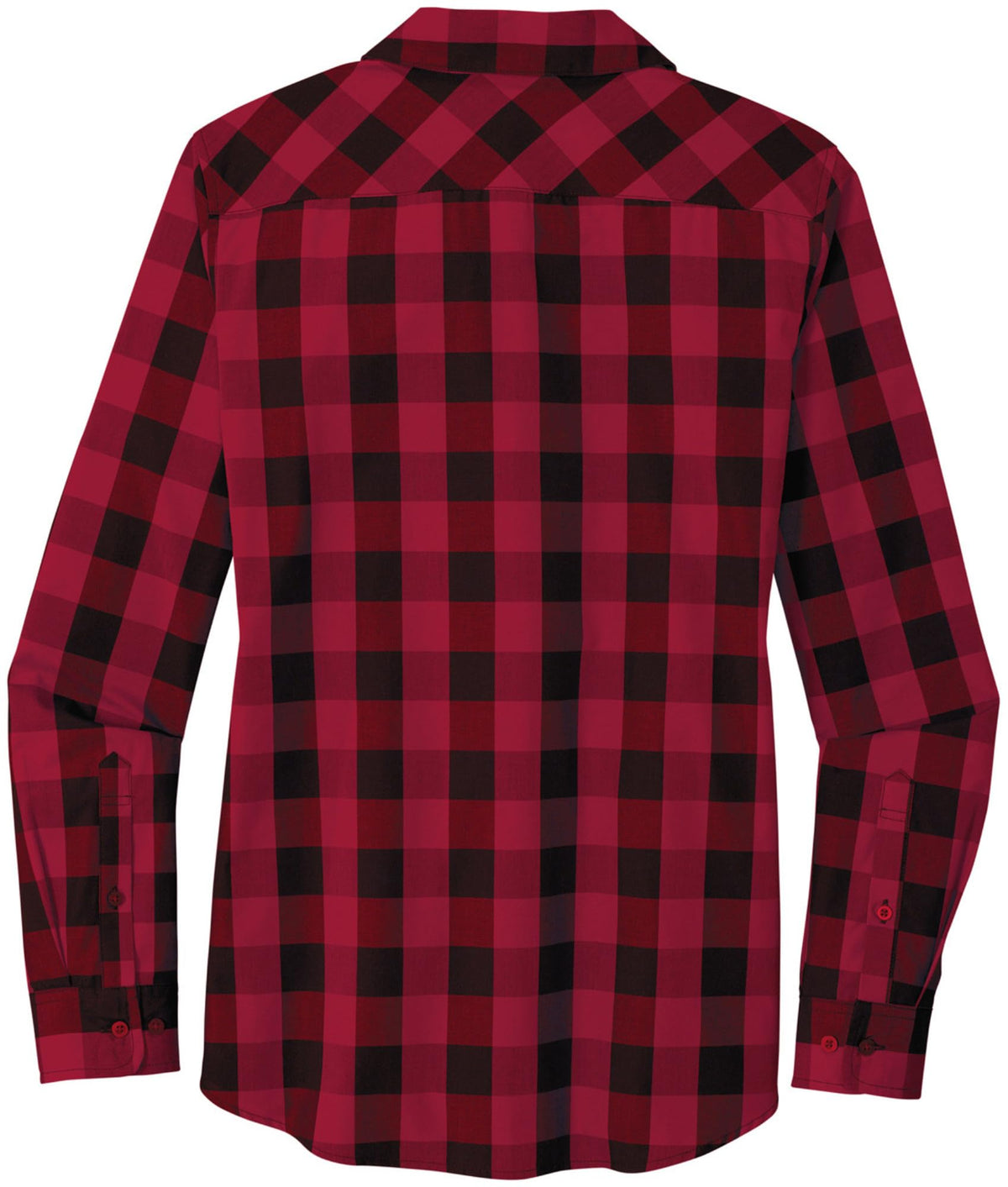 Women’s Buffalo Plaid Flannel Shirt Button Up Open Collar Lightweight Super Soft French Front Top