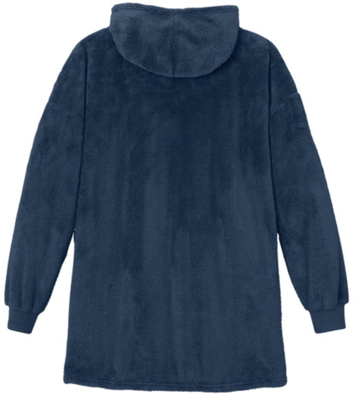 Oversized Plush Fleece Poncho for Women Sherpa Style 1/2 Zip Hooded Popover 100% Polyester