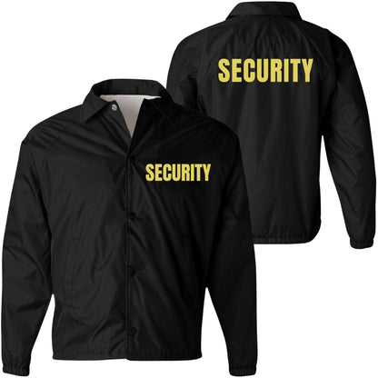 Security Jacket Double Sided Lightweight Coaches Guard Bouncer Windbreaker Coat