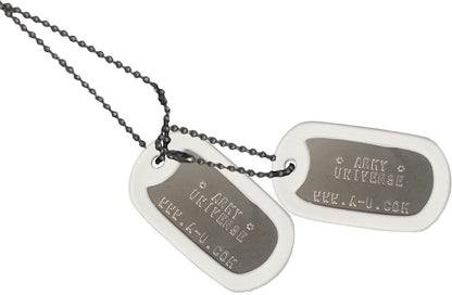 US Military Dog Tag Set - ID Matte Metal ID Dog Tags Necklace Complete Set with 2 Chains and 2 Silencers