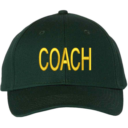 COACH Baseball Hat Embroidered Uniform Sports Cap for Head & Assistant, Adjustable for Men & Women Coaches