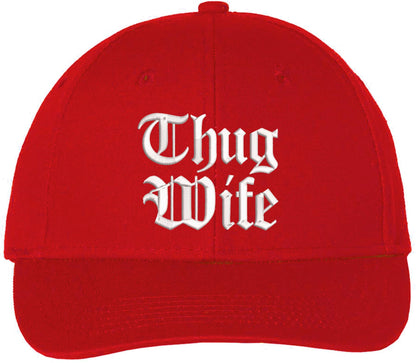 Thug Wife Embroidered Baseball Cap | Funny Thugs Gangsta Style Streetwear Adjustable Cap for Wives & Women