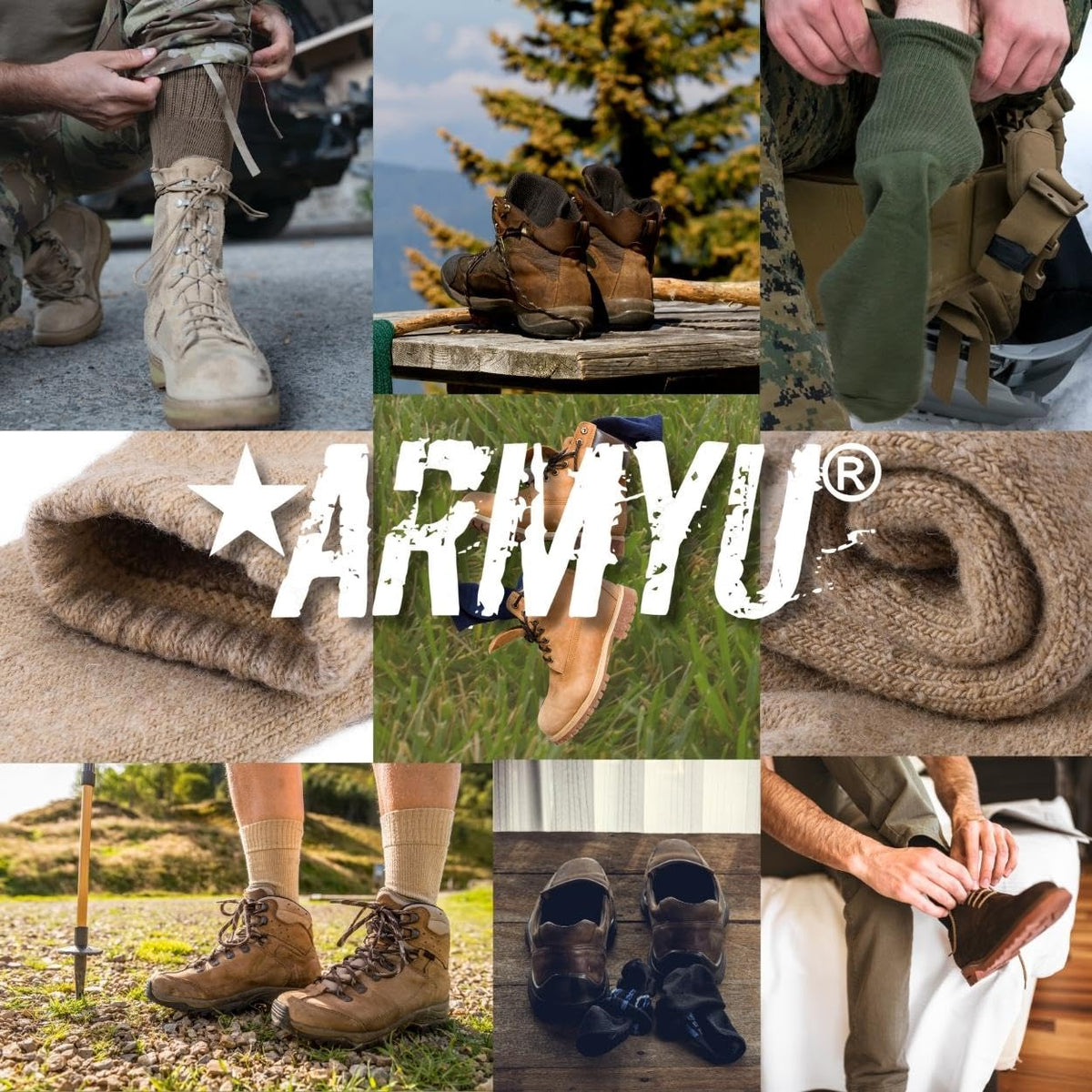 Thermal Boot Socks Heavyweight Genuine GI NYCO Extreme Cold Weather Warm Thick Boot Socks USA Made 3-Pack