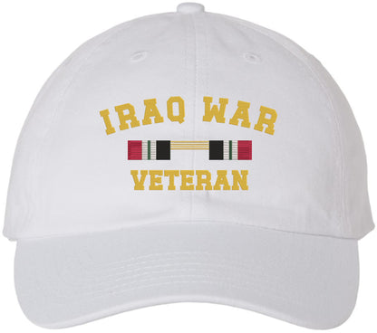 Iraq War Veteran Embroidered Baseball Cap | USA Military Army Patriotic 100% Cotton Adjustable Unisex Hat