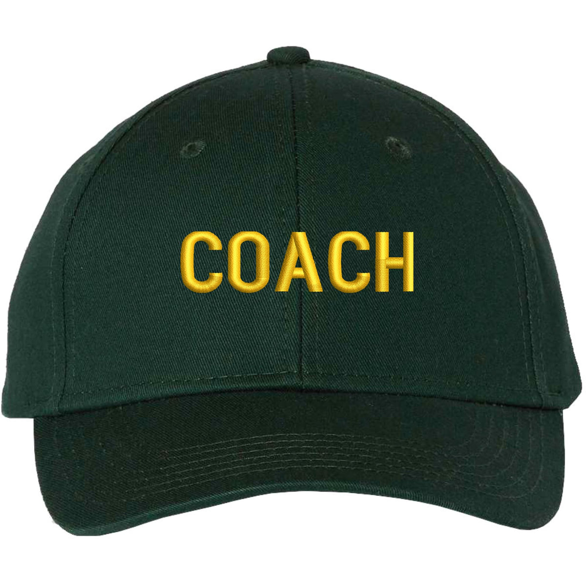 COACH Baseball Hat | Embroidered Coaches Uniform Head or Assistant Coach Sports Team Cap for Men & Women