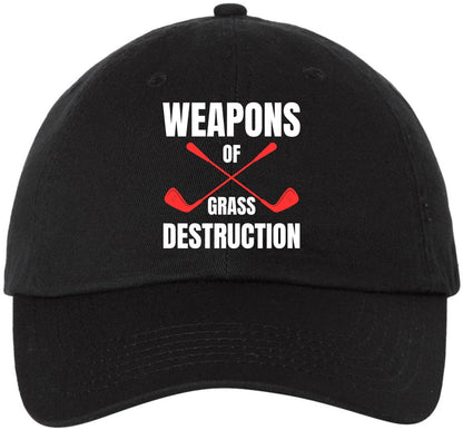 Golf Embroidered Baseball Cap | Funny Sports 100% Cotton Adjustable Dad Hat for Men & Women