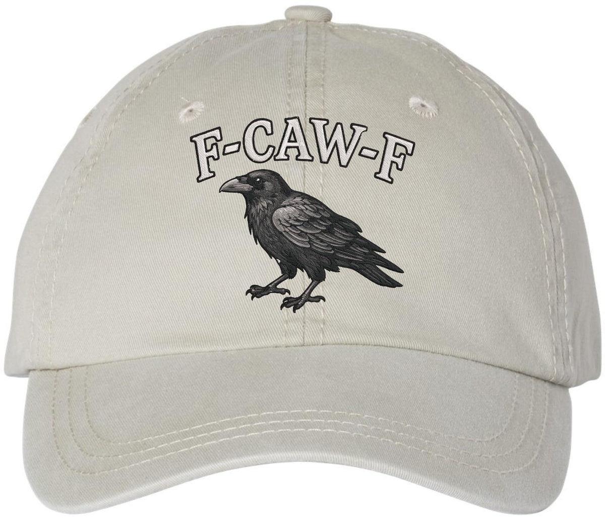 F-CAW-F Embroidered Baseball Cap Funny Crow Adjustable Dad Hat