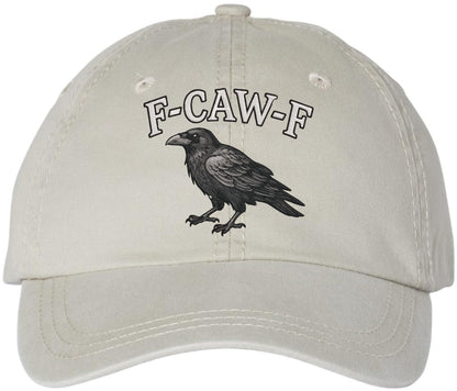 F-CAW-F Embroidered Baseball Cap Funny Crow Adjustable Dad Hat