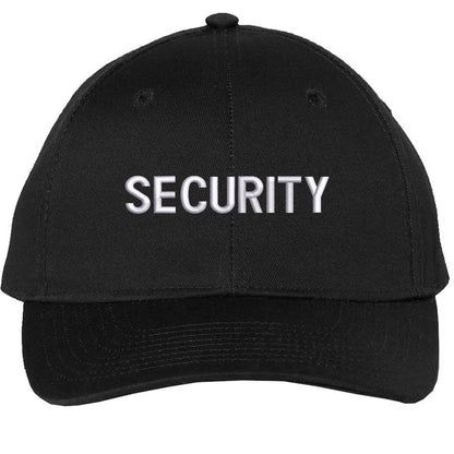 SECURITY Lightweight Twill Snapback Cap Structured Uniform Guard Agent Adjustable Hat