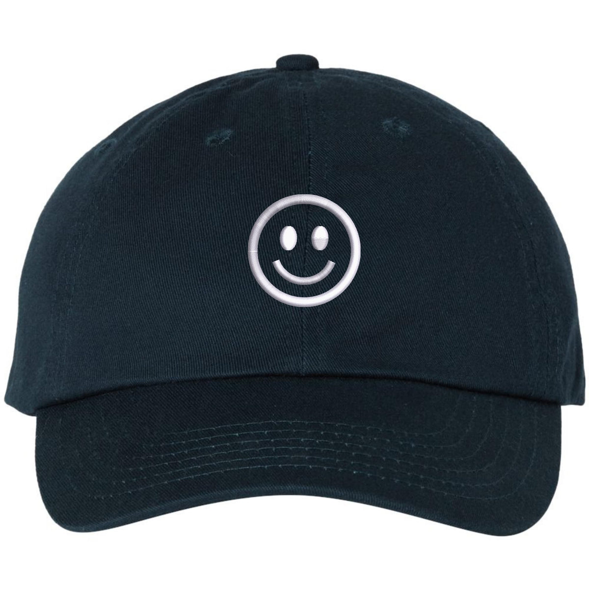 SMILEY FACE Adjustable Dad Cap Unstructured Face Trendy Unisex Preppy Hat