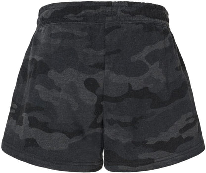 Women's Fleece Lined Sweat Shorts Lightweight Wave Wash Classic Fit with Elastic Waistband, Lounge Short