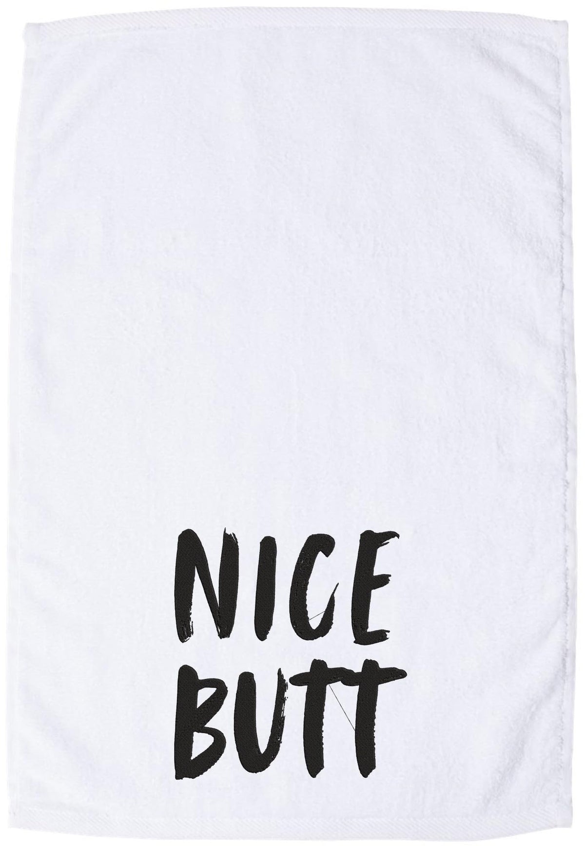 Nice Butt Embroidered 100% Cotton Hemmed Edges Funny Hand Towel