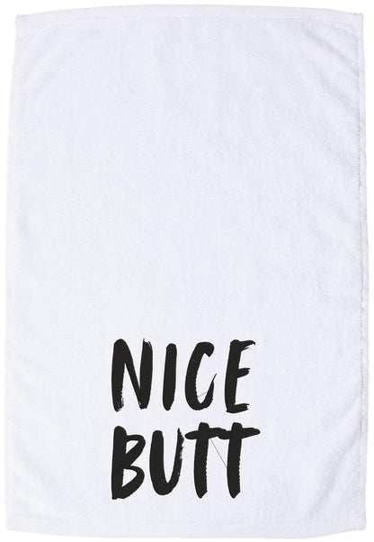 Nice Butt Embroidered 100% Cotton Hemmed Edges Funny Hand Towel