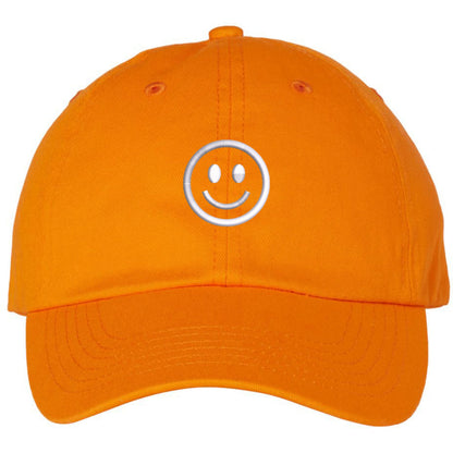 SMILEY FACE Adjustable Dad Cap Unstructured Face Trendy Unisex Preppy Hat