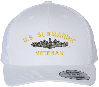 U.S. Submarine Veteran Embroidered Trucker Hat Navy Military Mesh Back Snapback Baseball Cap