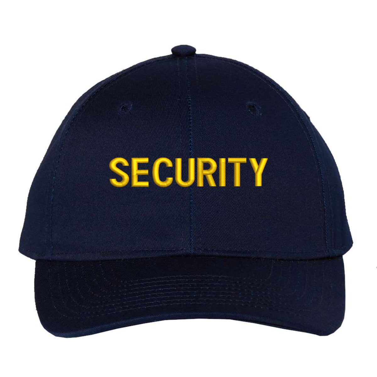 SECURITY Lightweight Twill Snapback Cap Structured Uniform Guard Agent Adjustable Hat
