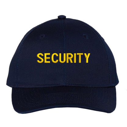 SECURITY Lightweight Twill Snapback Cap Structured Uniform Guard Agent Adjustable Hat
