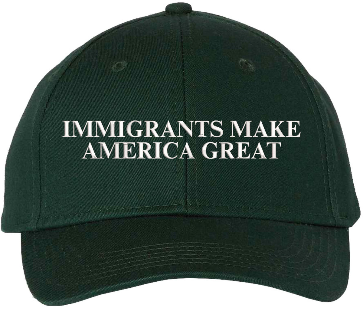 Immigrants Make America Great Embroidered Baseball Cap | Anti Racism, Anti Trump Narrative, Equality, Peace Hat