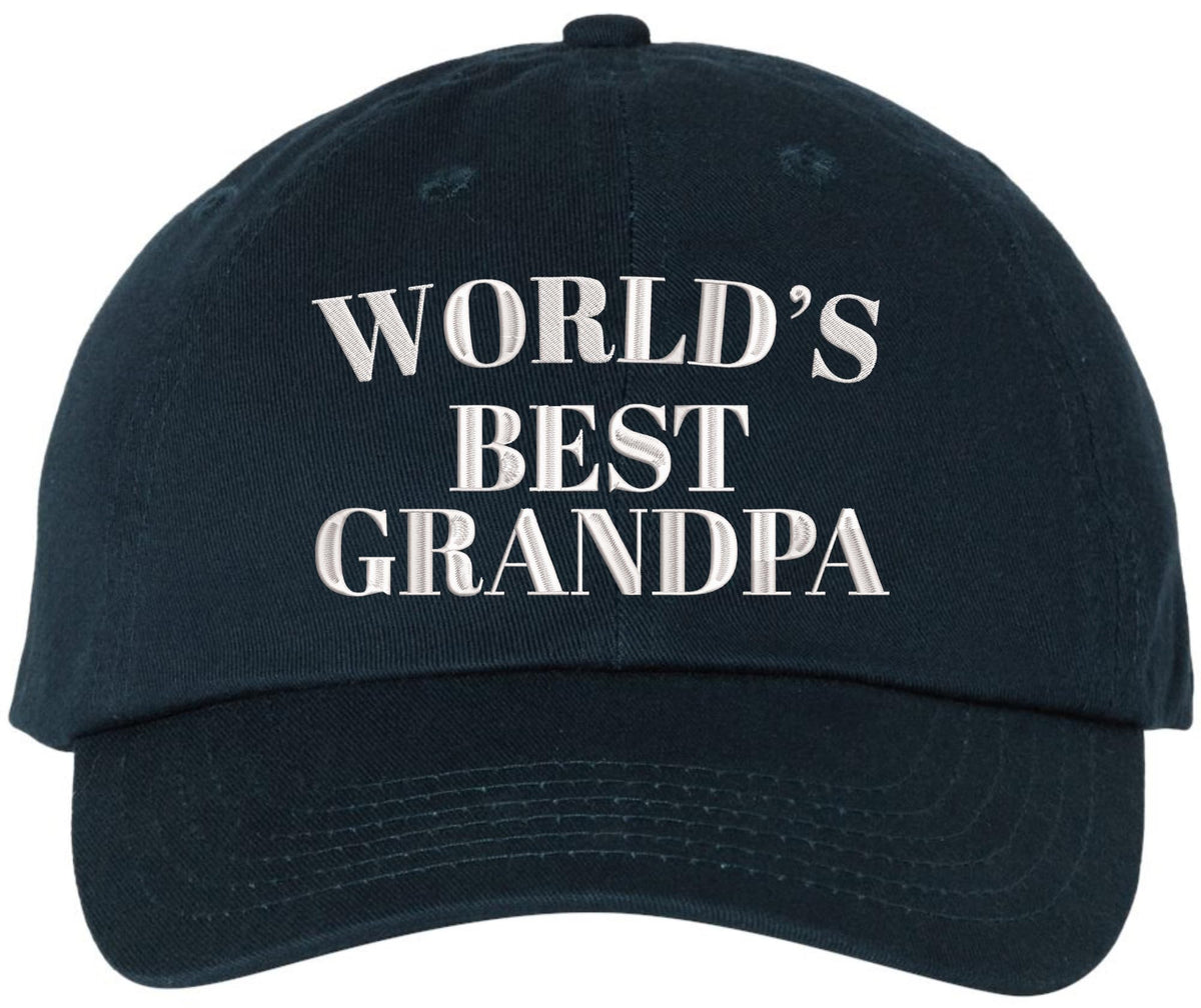 World’s Best Grandpa Embroidered Dad Hat Grandpa Gift Father’s Day Classic Baseball Style Cap